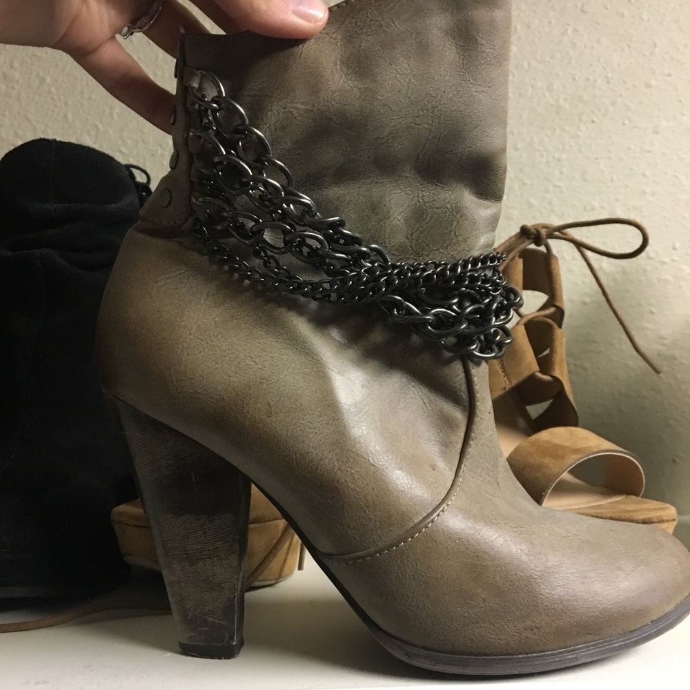 Grey booties size 7.5